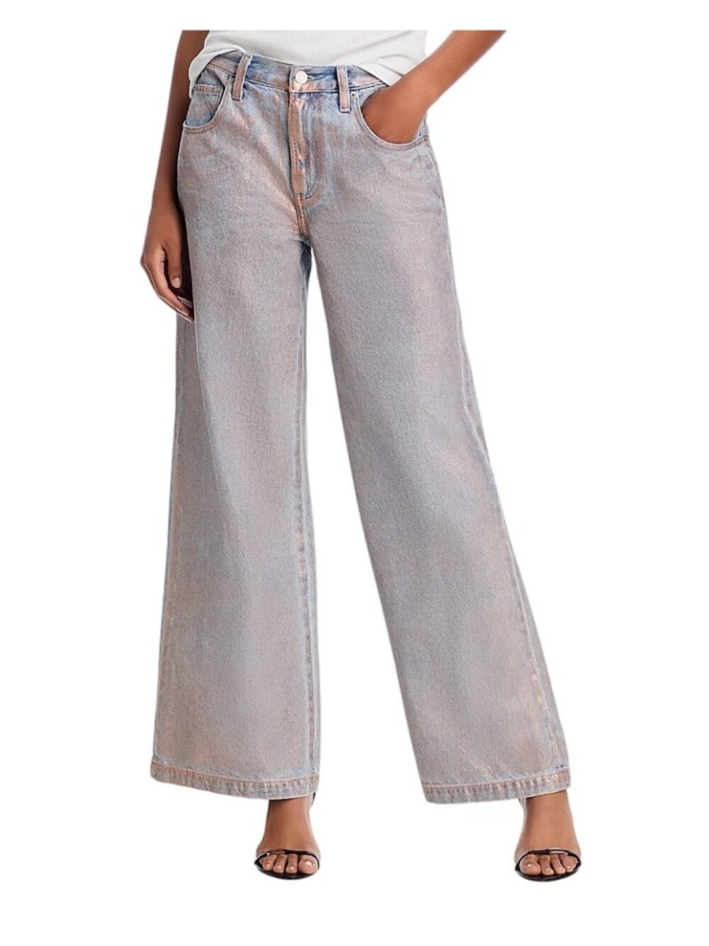 NWT Pistola Jaydn High-Rise Wide-Leg Jeans Tinsel 27 MSRP $188